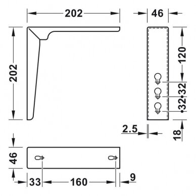 Panel mounting bracket, for attaching panels 3