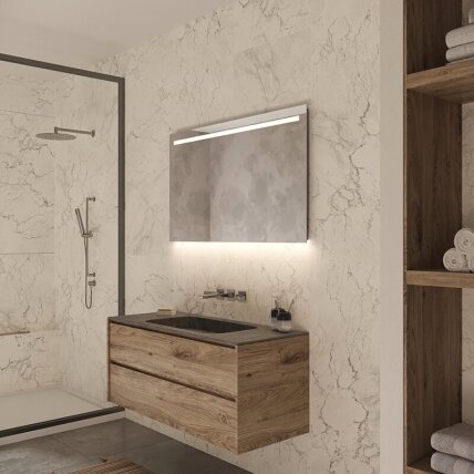 Frameless LED mirror 4030, with integrated demister 1 Frameless LED mirror 4030, with integrated demister 1