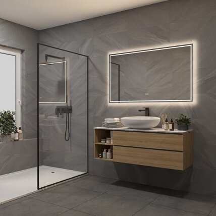 Frameless LED mirror 6040, with integrated demister 2 Frameless LED mirror 6040, with integrated demister 2