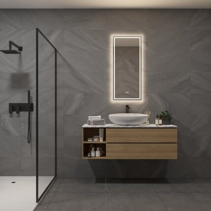 Frameless LED mirror 6040, with integrated demister 5 Frameless LED mirror 6040, with integrated demister 5