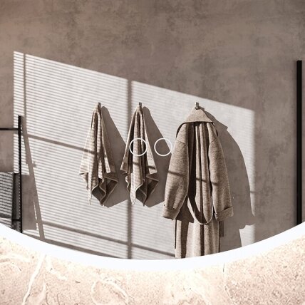 Frameless LED mirror 7010, with integrated demister 1 Frameless LED mirror 7010, with integrated demister 1