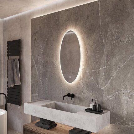 Frameless LED mirror 8010, with integrated demister 2 Frameless LED mirror 8010, with integrated demister 2