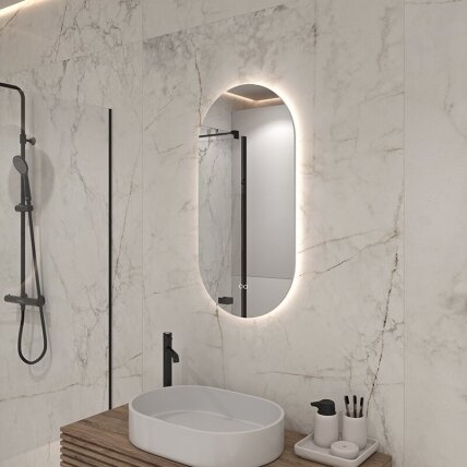 Frameless LED mirror 8030, with integrated demister 2 Frameless LED mirror 8030, with integrated demister 2