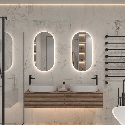 Frameless LED mirror 8030, with integrated demister 5 Frameless LED mirror 8030, with integrated demister 5