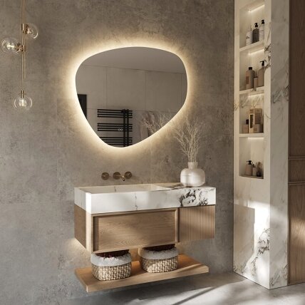 Frameless LED mirror 9060, with integrated demister 1