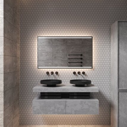 LED mirror ZW6020, with integrated demister LED mirror ZW6020, with integrated demister