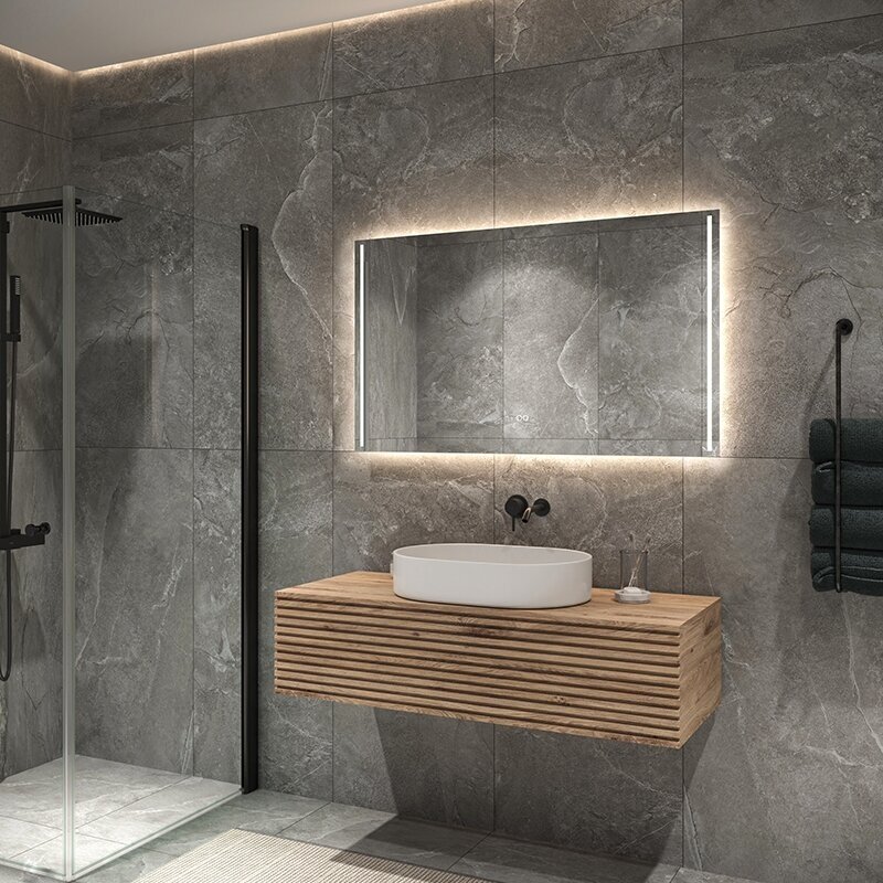 Frameless LED mirror 6010, with integrated demister 2