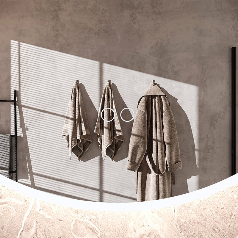 Frameless LED mirror 7010, with integrated demister 1 Frameless LED mirror 7010, with integrated demister 1