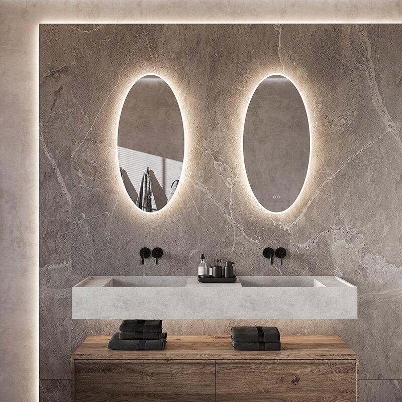 Frameless LED mirror 8010, with integrated demister 4 Frameless LED mirror 8010, with integrated demister 4