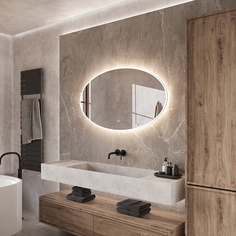 Frameless LED mirror 8010, with integrated demister 6