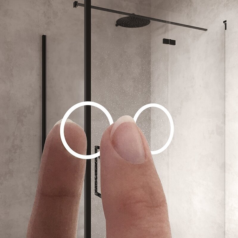 Frameless LED mirror 9020, with integrated demister 2 Frameless LED mirror 9020, with integrated demister 2