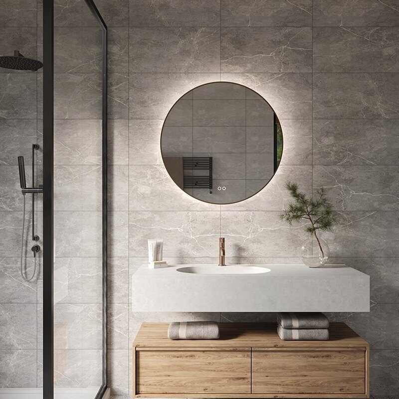LED mirror K7050, with integrated demister LED mirror K7050, with integrated demister