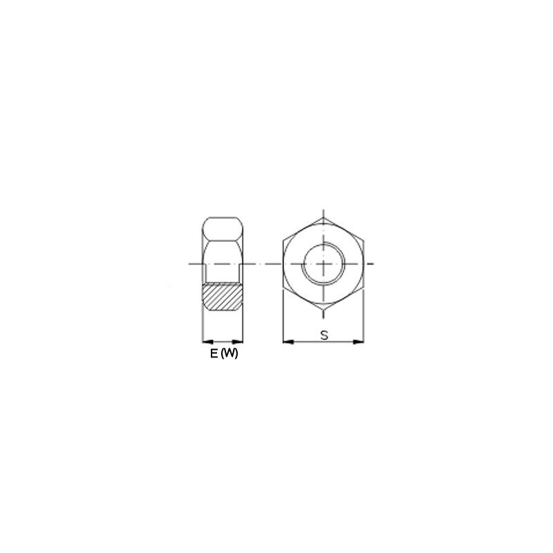 Hexagonal nut DIN934 1