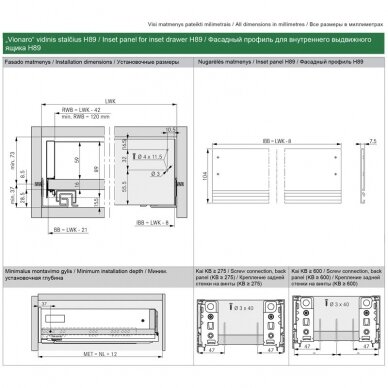 VIONARO drawer H-89 mm, inset 1
