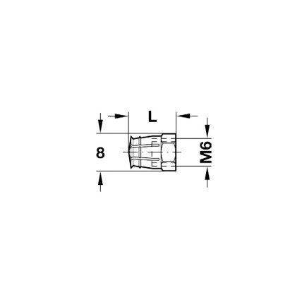 Brass spreading sleeves M6 1