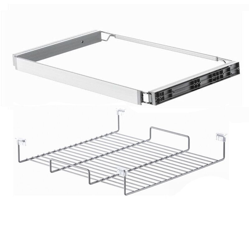Low basket with full extension ball bearing runners with softstop Low basket with full extension ball bearing runners with softstop